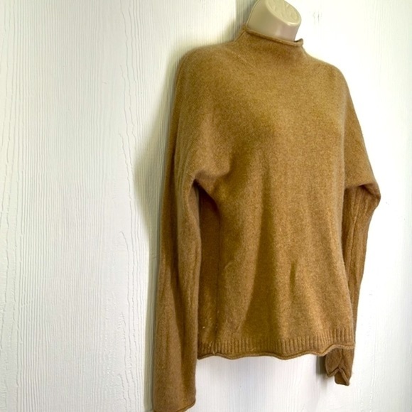 J. Crew - Tan Mock-neck 100 Percent Cashmere Long Sleeve Soft Sweater Size Sm - Picture 4 of 11